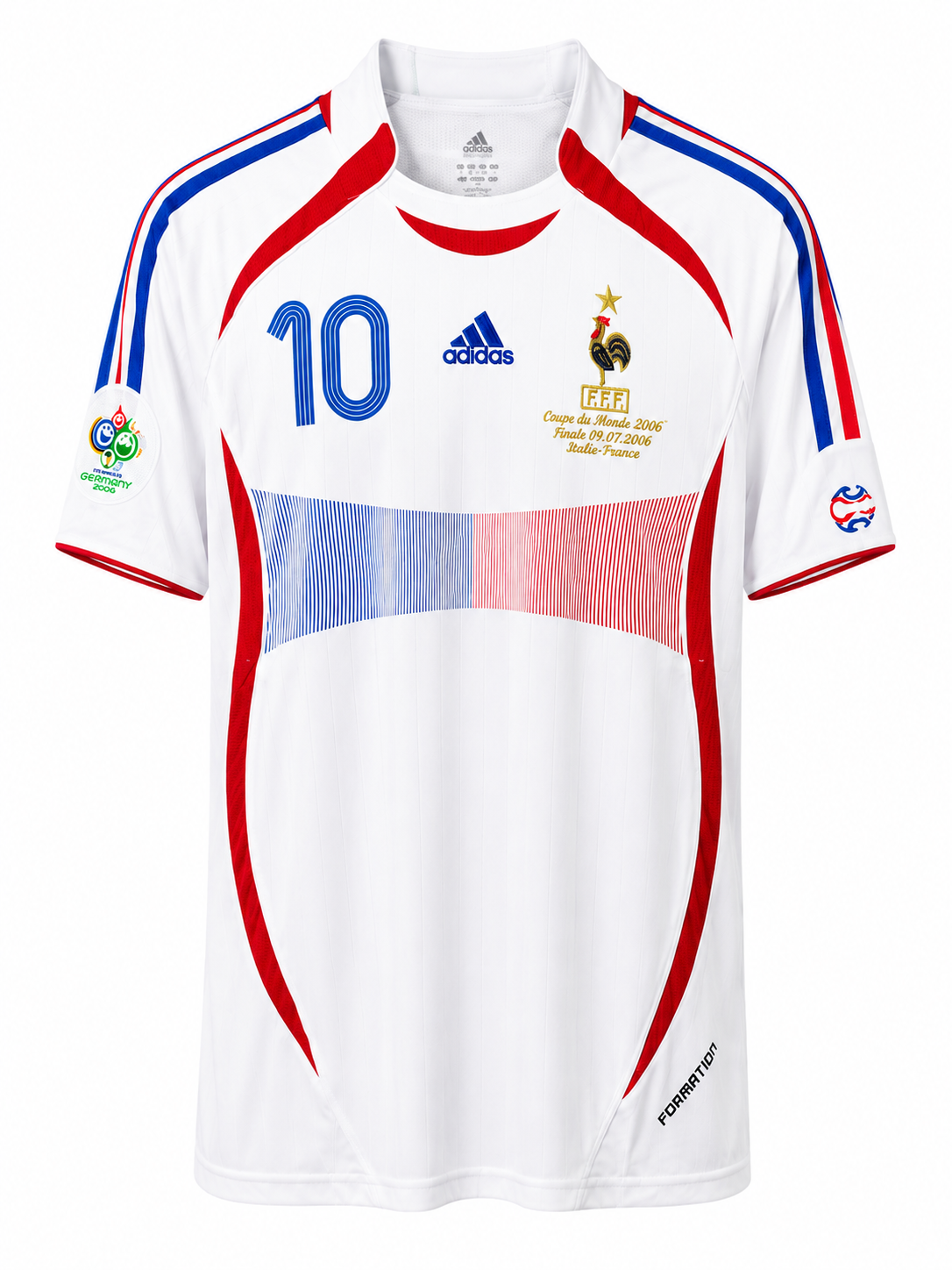 France 2006 World Cup Final Zidane #10 Away Jersey